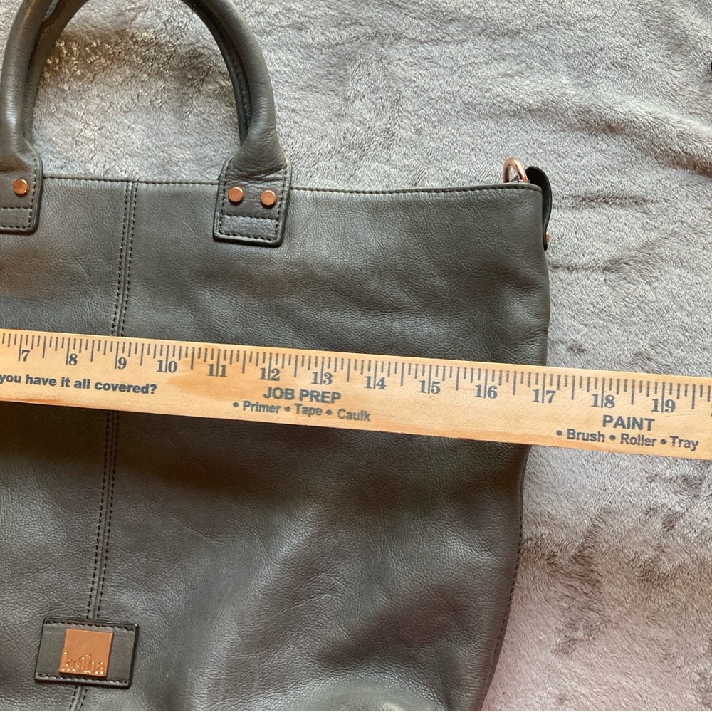 Kooba Kira Leather Tote Bag in Grey with Copper Accents - Missing Strap - Picture 13 of 16